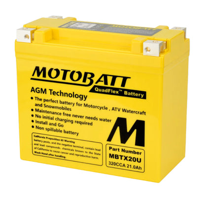 MotoBatt MBTX20U AGM Battery