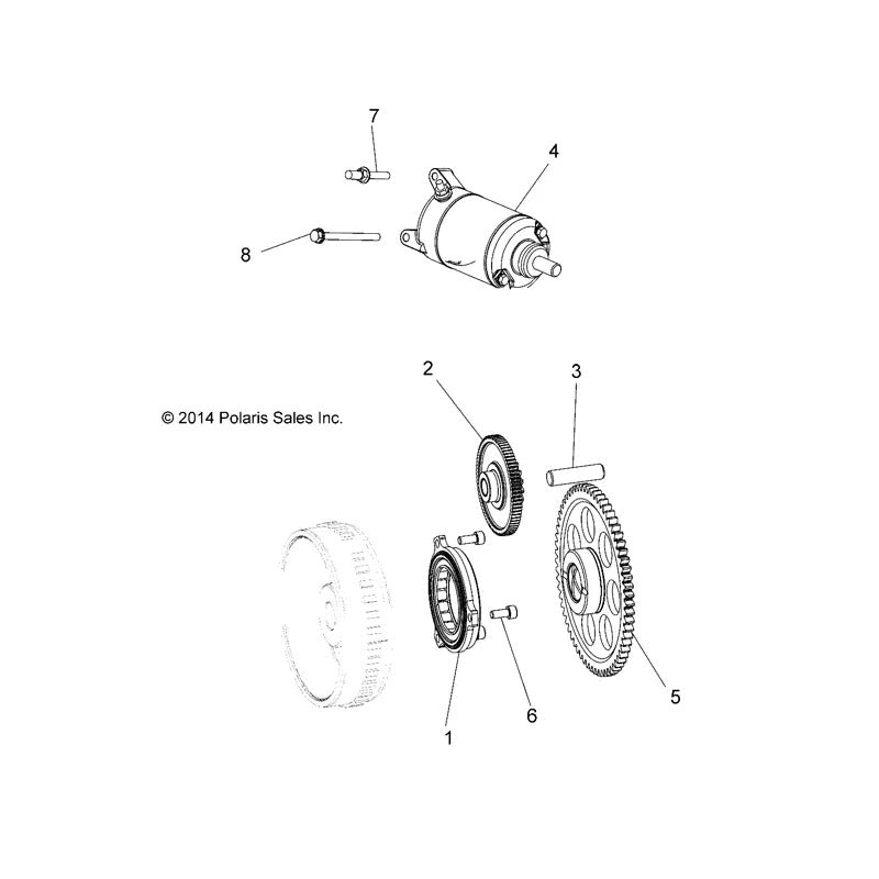 Sprag Clutch Assembly, Hub, Starter, Part 1204884